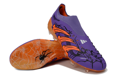 Unisex UFL x Adidas Predator 25 Elite FG Football Boots - Purple/Vibrant Orange/Deep Purple