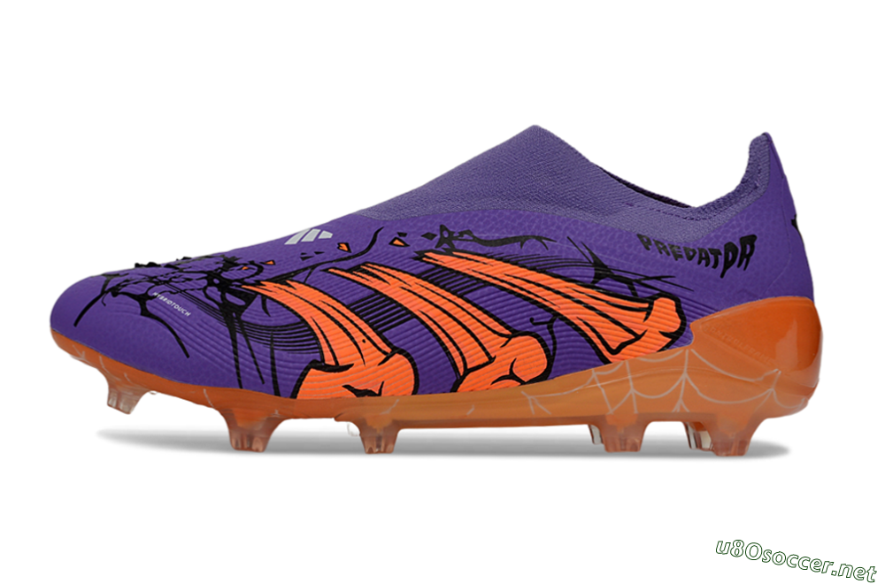 Unisex UFL x Adidas Predator 25 Elite FG Football Boots - Purple/Vibrant Orange/Deep Purple 0