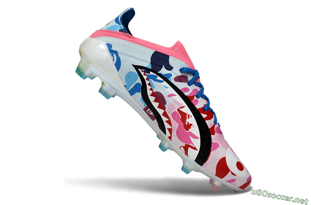 Unisex Adidas F50 Elite FG Football Boots - Pink/Blue Camo/Pink Splash 5