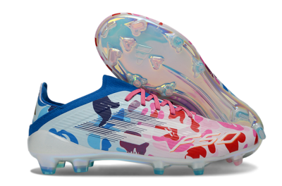 Unisex Adidas F50 Elite FG Football Boots - Pink/Blue Camo/Pink Splash