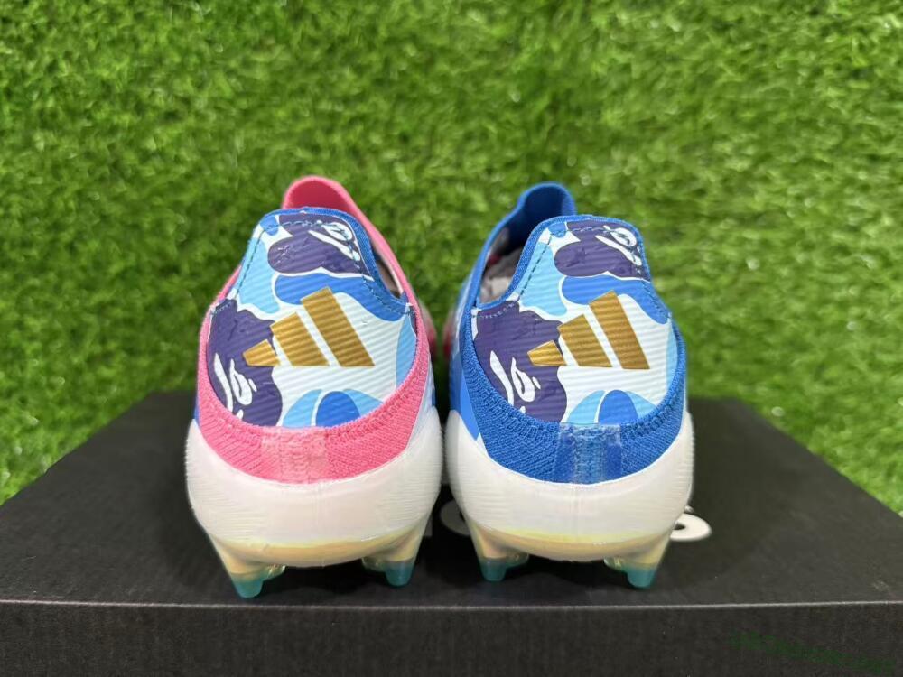 Unisex Adidas F50 Elite FG Football Boots - Pink/Blue Camo/Pink Splash