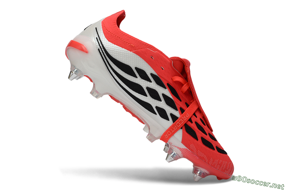 Men's Adidas Predator 26 Elite Fold-Over Tongue SG Football Boots - Red/Bright Red/Black 4