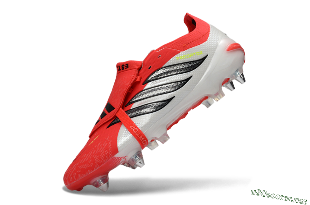 Men's Adidas Predator 26 Elite Fold-Over Tongue SG Football Boots - Red/Bright Red/Black 5