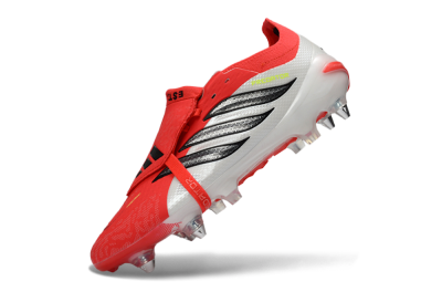 Men's Adidas Predator 26 Elite Fold-Over Tongue SG Football Boots - Red/Bright Red/Black