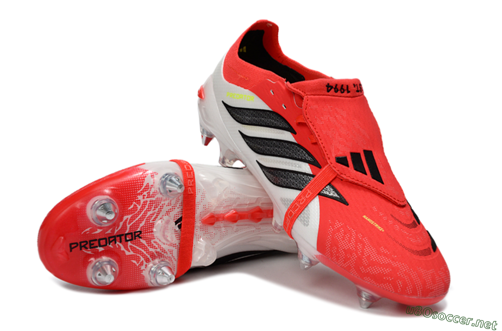 Men's Adidas Predator 26 Elite Fold-Over Tongue SG Football Boots - Red/Bright Red/Black 3