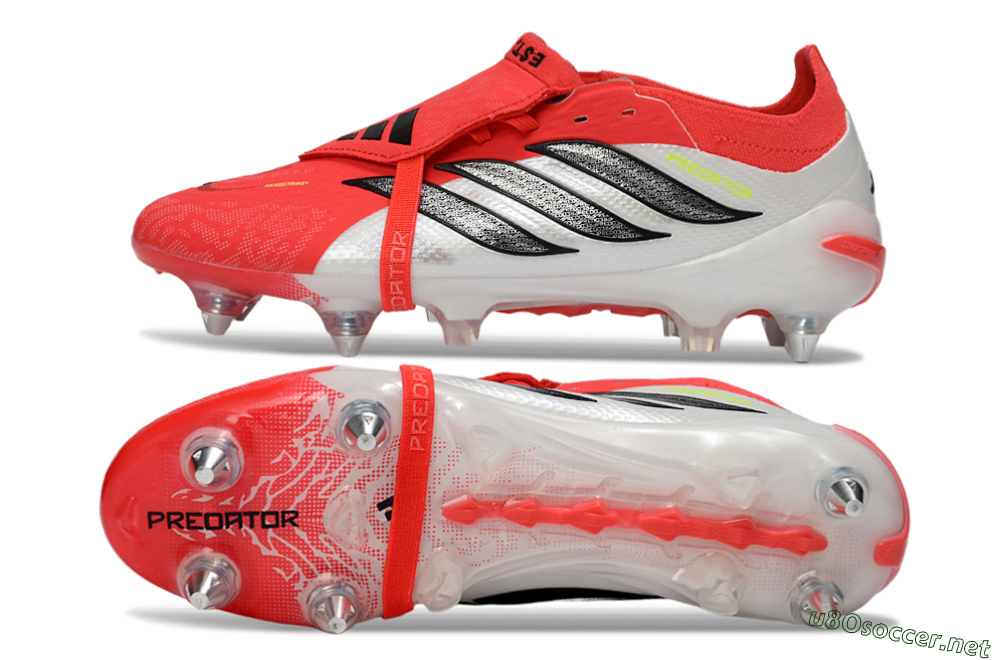 Men's Adidas Predator 26 Elite Fold-Over Tongue SG Football Boots - Red/Bright Red/Black 1