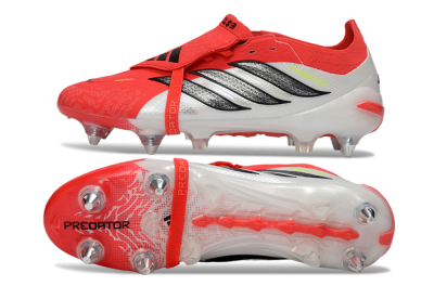 Men's Adidas Predator 26 Elite Fold-Over Tongue SG Football Boots - Red/Bright Red/Black