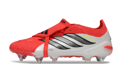 Men's Adidas Predator 26 Elite Fold-Over Tongue SG Football Boots - Red/Bright Red/Black
