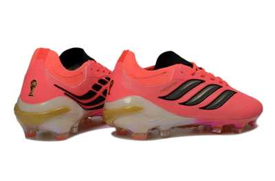 Men's Adidas Predator 26 Elite FG Football Boots - Pink/Neon Pink/Golden Accents