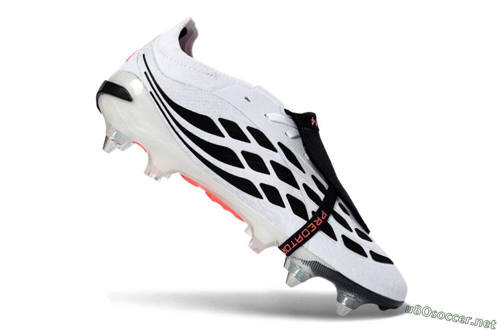 Men's Adidas Predator 26 Elite Fold-Over Tongue SG Football Boots - White/Electric Pink/Sleek Black 4