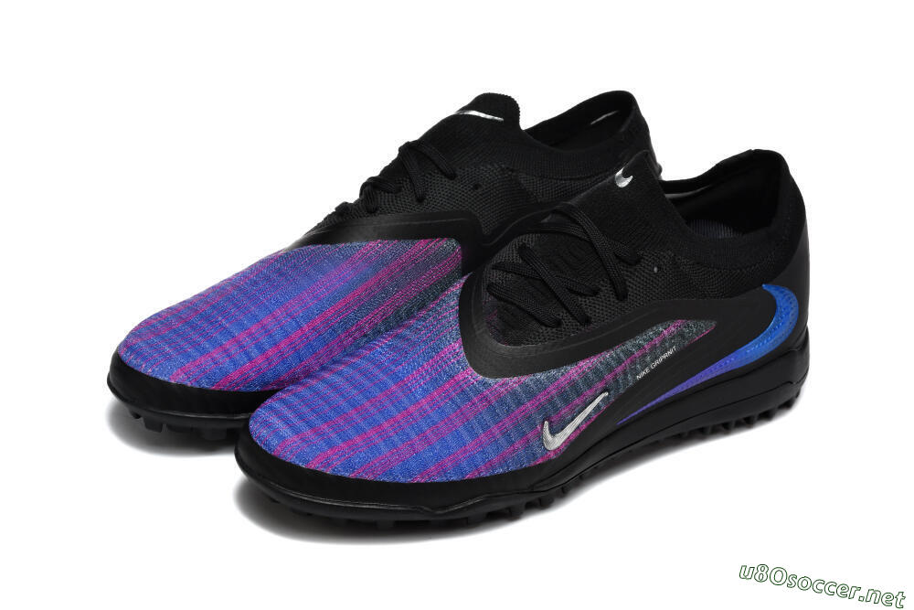 Men's Nike Phantom 6 Elite Low TF Football Shoes - Black/Royal Blue/Magenta 5