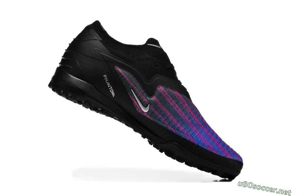 Men's Nike Phantom 6 Elite Low TF Football Shoes - Black/Royal Blue/Magenta 7