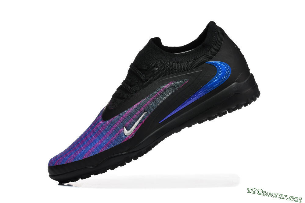Men's Nike Phantom 6 Elite Low TF Football Shoes - Black/Royal Blue/Magenta 8
