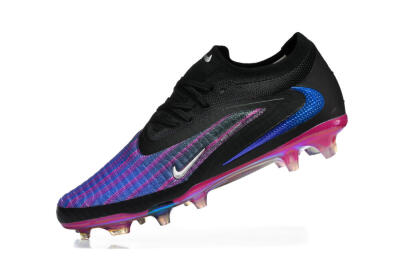 Men's Nike Phantom 6 Elite Low FG Football Boots - Black/Vibrant Purple/Metallic Blue