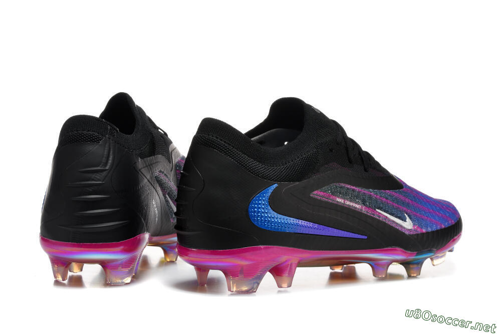 Men's Nike Phantom 6 Elite Low FG Football Boots - Black/Vibrant Purple/Metallic Blue 9