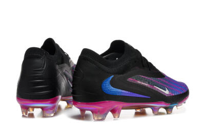 Men's Nike Phantom 6 Elite Low FG Football Boots - Black/Vibrant Purple/Metallic Blue