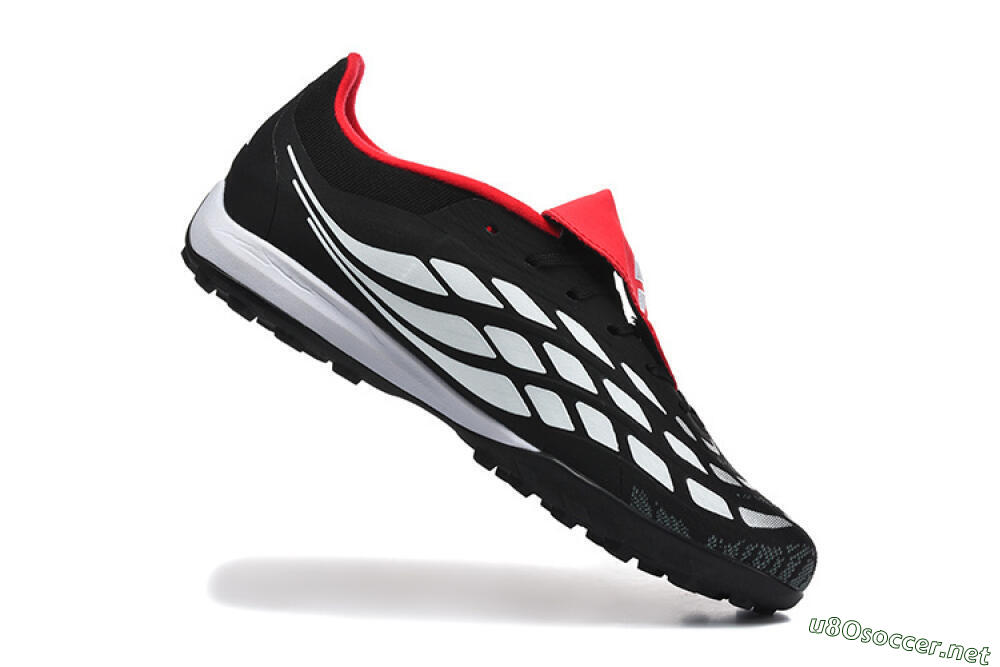 Men's Adidas Predator 26 Elite Fold-Over Tongue TF Football Shoes - Black/Electric Pink/White 7