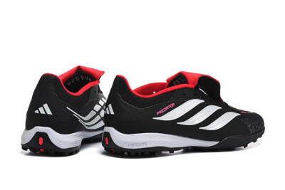 Men's Adidas Predator 26 Elite Fold-Over Tongue TF Football Shoes - Black/Electric Pink/White