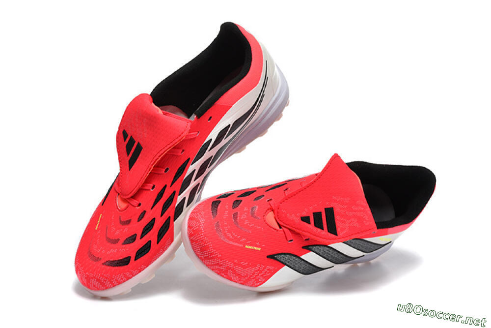 Men's Adidas Predator 26 Elite Fold-Over Tongue TF Football Shoes - Red/Electric Red/Black 6