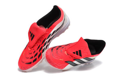 Men's Adidas Predator 26 Elite Fold-Over Tongue TF Football Shoes - Red/Electric Red/Black
