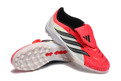 Men's Adidas Predator 26 Elite Fold-Over Tongue TF Football Shoes - Red/Electric Red/Black