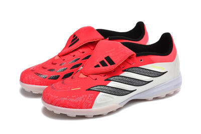 Men's Adidas Predator 26 Elite Fold-Over Tongue TF Football Shoes - Red/Electric Red/Black