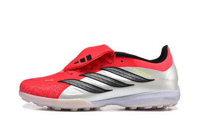 Men's Adidas Predator 26 Elite Fold-Over Tongue TF Football Shoes - Red/Electric Red/Black