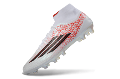 Men's Adidas F50 Elite Mid FG Football Boots - White/Rose Red/Black