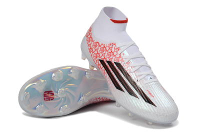 Men's Adidas F50 Elite Mid FG Football Boots - White/Rose Red/Black