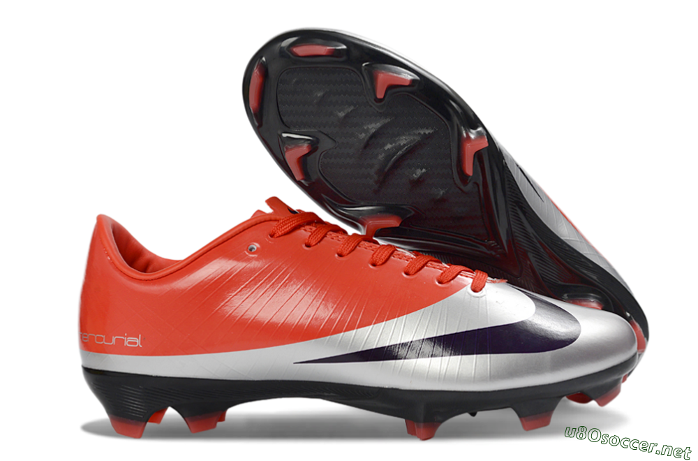 Unisex Nike Air Zoom Mercurial Vapor Superfly 1 CR7 2026 World Cup FG Football Boots - Orange/Dynamic Sunset/Metallic Silver 2