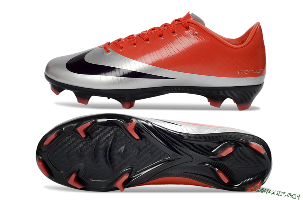 Unisex Nike Air Zoom Mercurial Vapor Superfly 1 CR7 2026 World Cup FG Football Boots - Orange/Dynamic Sunset/Metallic Silver 1