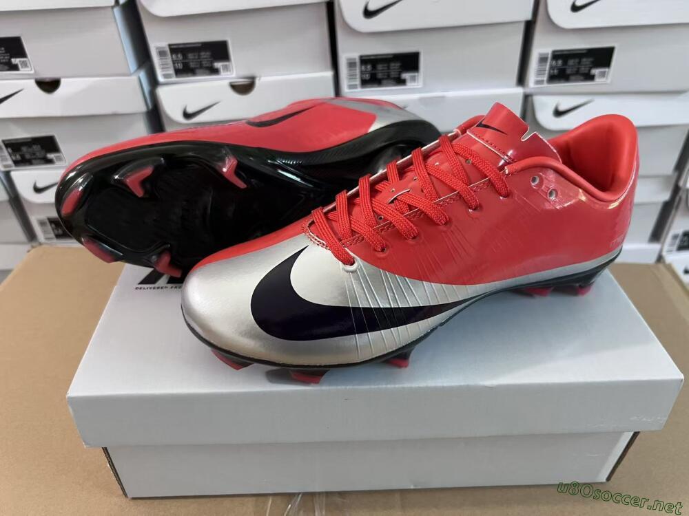 Unisex Nike Air Zoom Mercurial Vapor Superfly 1 CR7 2026 World Cup FG Football Boots - Orange/Dynamic Sunset/Metallic Silver