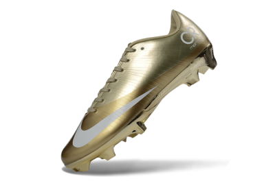 Men's Nike Air Zoom Mercurial Vapor Superfly 1 CR7 2026 World Cup FG Football Boots - Gold/Metallic Gold/White