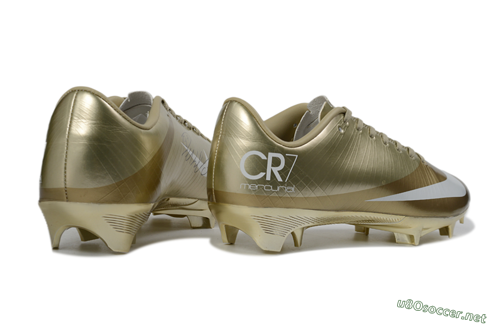 Men's Nike Air Zoom Mercurial Vapor Superfly 1 CR7 2026 World Cup FG Football Boots - Gold/Metallic Gold/White 6