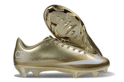 Men's Nike Air Zoom Mercurial Vapor Superfly 1 CR7 2026 World Cup FG Football Boots - Gold/Metallic Gold/White