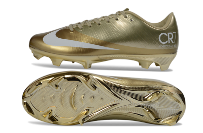 Men's Nike Air Zoom Mercurial Vapor Superfly 1 CR7 2026 World Cup FG Football Boots - Gold/Metallic Gold/White