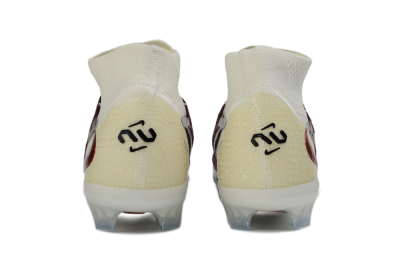 Unisex Nike Phantom 6 Elite High FG Football Boots - Red/Crimson Fusion/Soft Cream