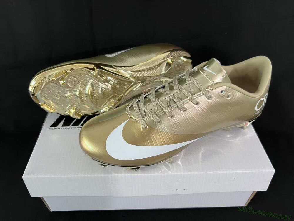 Men's Nike Air Zoom Mercurial Vapor Superfly 1 CR7 2026 World Cup FG Football Boots - Gold/Metallic Gold/White