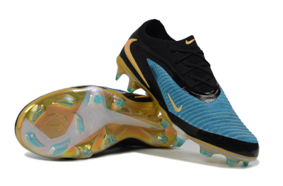 Unisex Nike Phantom 6 Elite Low FG Football Boots - Blue/Electric Blue/Gold