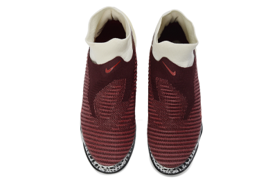 Unisex Nike Phantom 6 Elite High TF Football Shoes - Maroon/Sand/Crimson