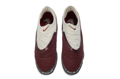Unisex Nike Phantom 6 Elite Low TF Football Shoes - Maroon/Crimson Red/Classic White