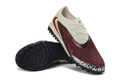 Unisex Nike Phantom 6 Elite Low TF Football Shoes - Maroon/Crimson Red/Classic White