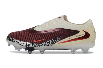 Unisex Nike Phantom 6 Elite Low FG Football Boots - Red/Cream/Black