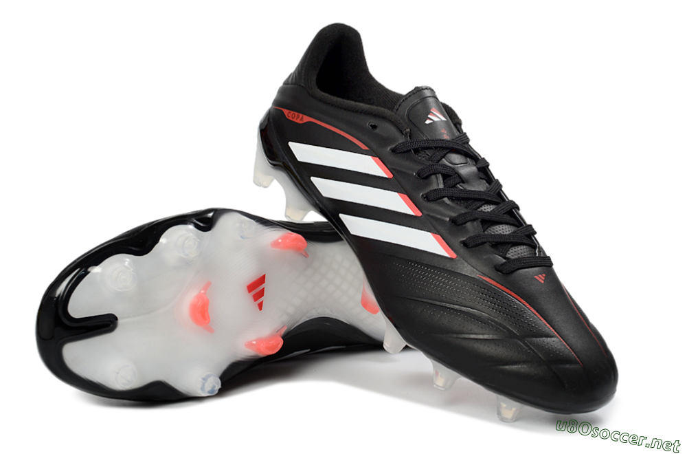 Men's Adidas Copa Pure 3 FG Football Boots - Black/Vibrant Red/Frosted White 3