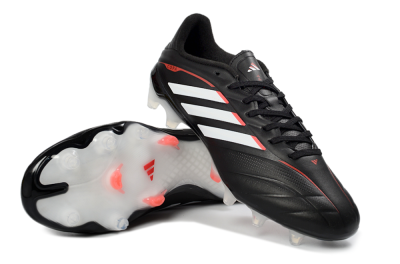 Men's Adidas Copa Pure 3 FG Football Boots - Black/Vibrant Red/Frosted White