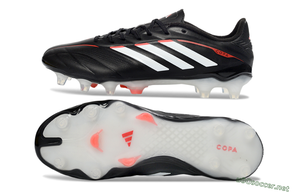 Men's Adidas Copa Pure 3 FG Football Boots - Black/Vibrant Red/Frosted White 1