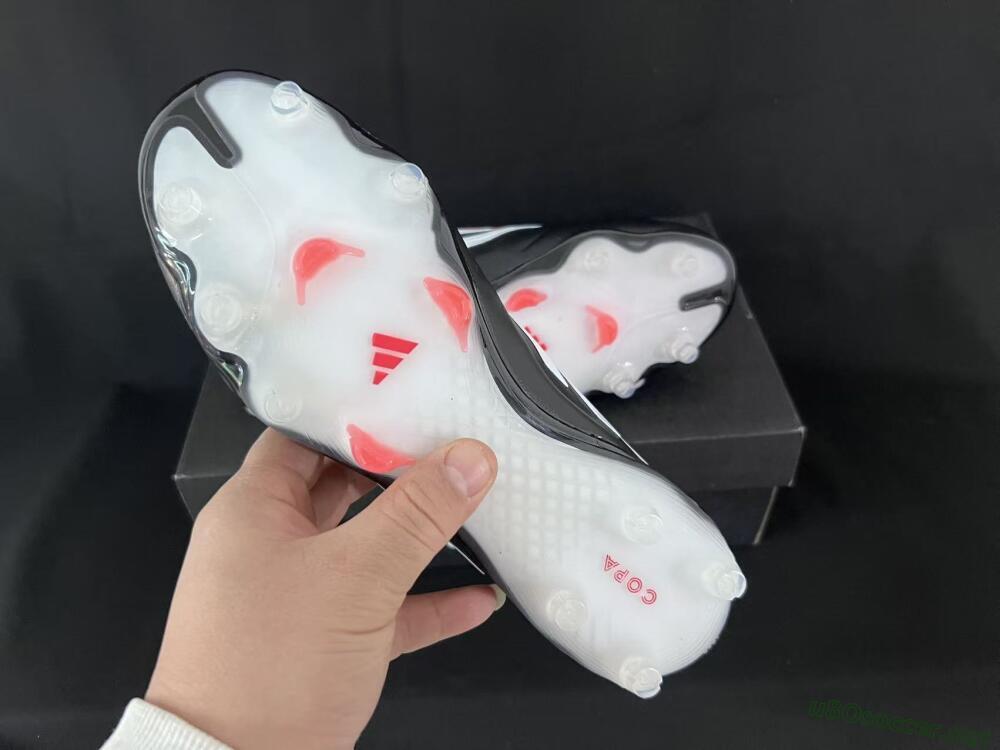 Men's Adidas Copa Pure 3 FG Football Boots - Black/Vibrant Red/Frosted White