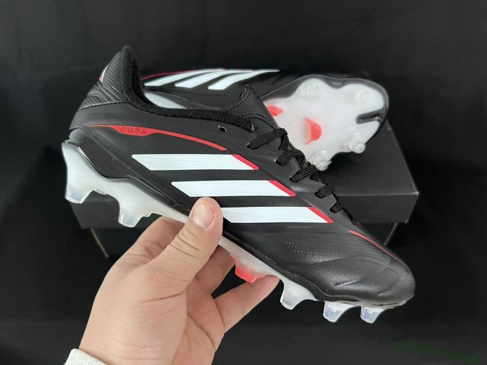 Men's Adidas Copa Pure 3 FG Football Boots - Black/Vibrant Red/Frosted White