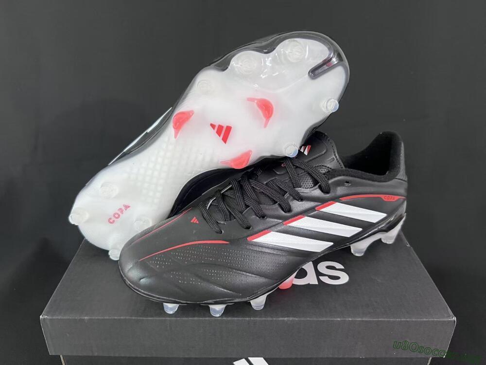 Men's Adidas Copa Pure 3 FG Football Boots - Black/Vibrant Red/Frosted White