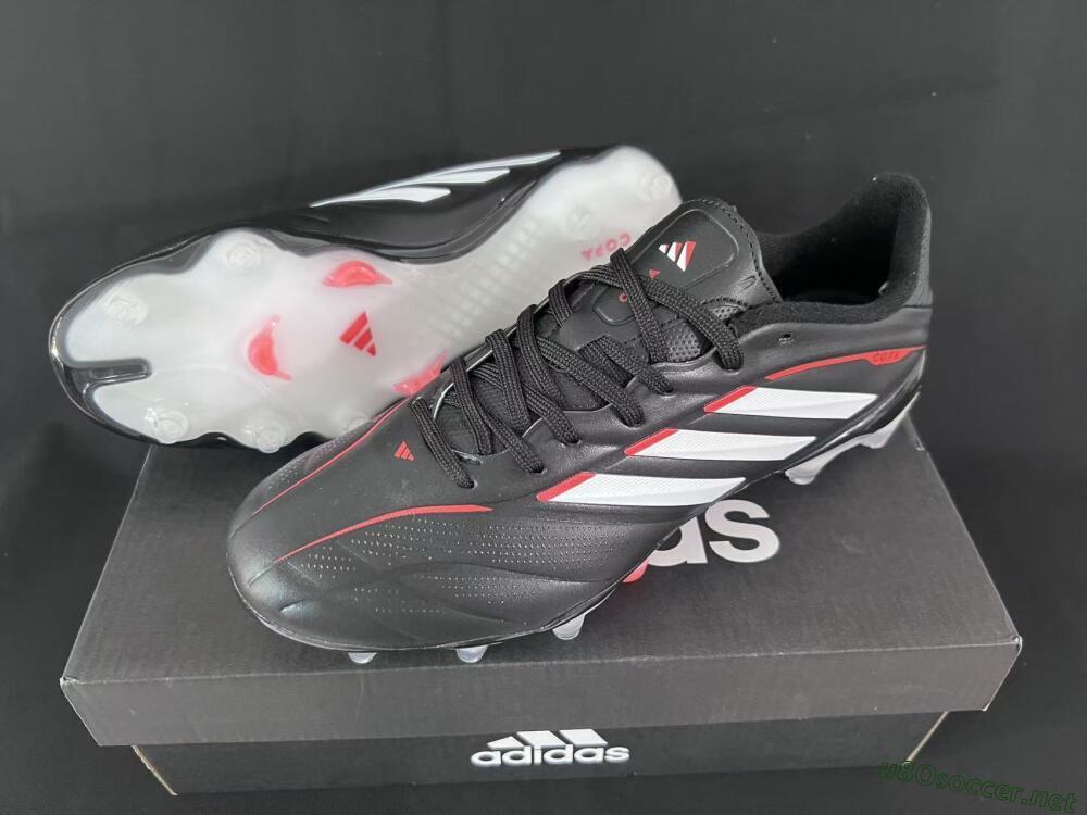 Men's Adidas Copa Pure 3 FG Football Boots - Black/Vibrant Red/Frosted White